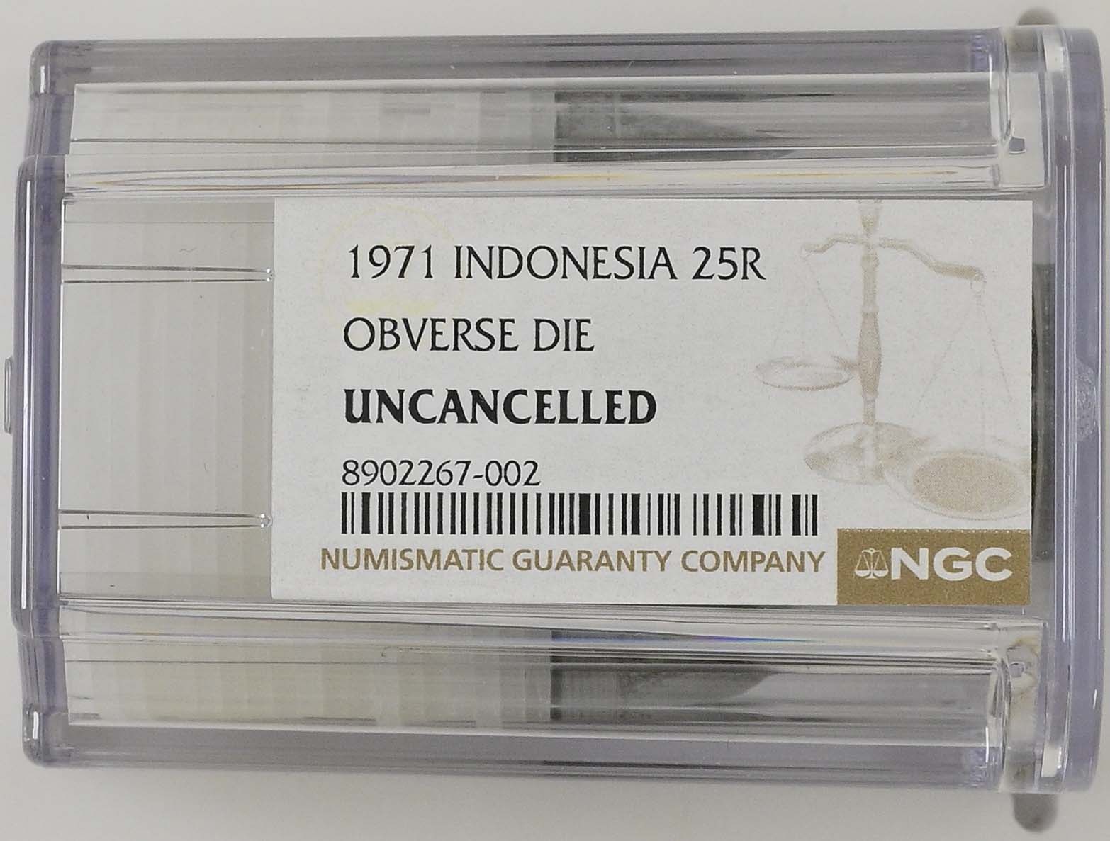Indonesia 1971 25 Rupiah obv die